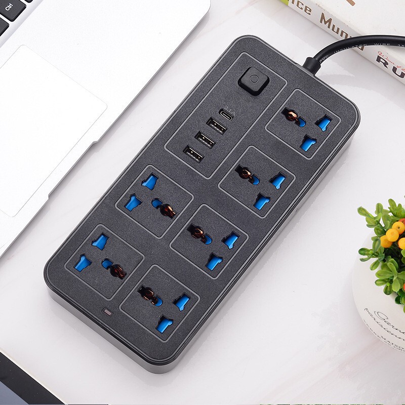 Cross-Border New Product with USB Socket, Household British Standard Plug-In Panel, Multi-Hole Switch with Extension Cord Plug-In