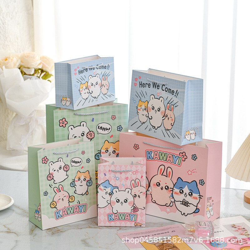New Cartoon Cute Giika Wow Gift Bag Usaki Handbag Paper Bag Hand Gift Bag Gift Bag Gift Bag