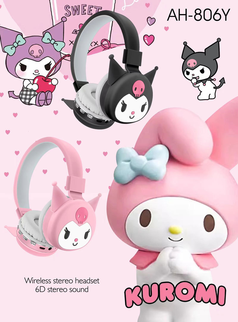 AH-806Y Kuromi Headphones Black