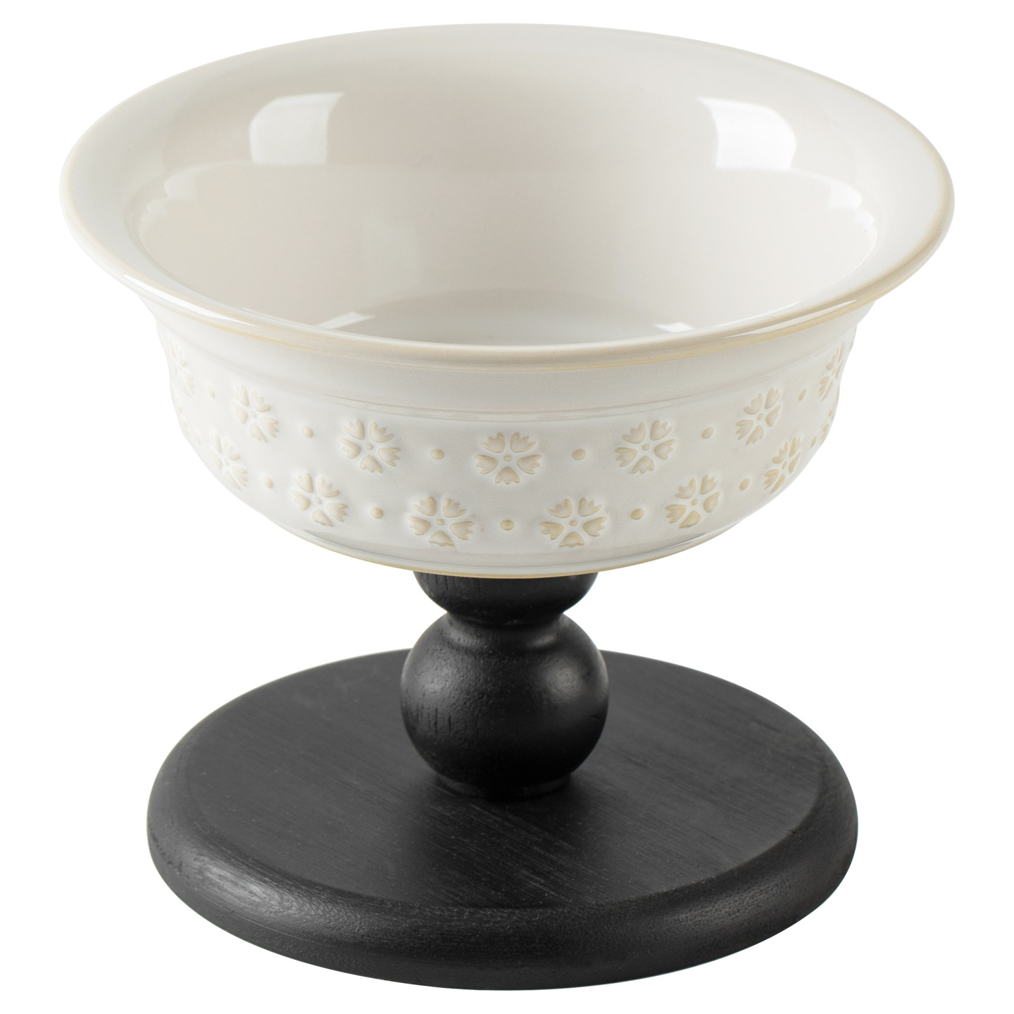 Cerámica de alto valor facial de gran calibre de patas altas para mascotas gatos cuello de protección contra derrumbe maceta de comida para gatos y perros al por mayor transfronteriza