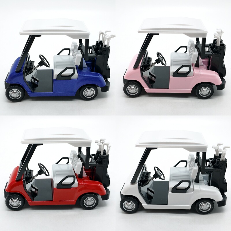 Cross-Border Alloy Pull-Back Golf Cart Model Pull-Back Vehicle Transportation Gift Can Be Customized with Logo