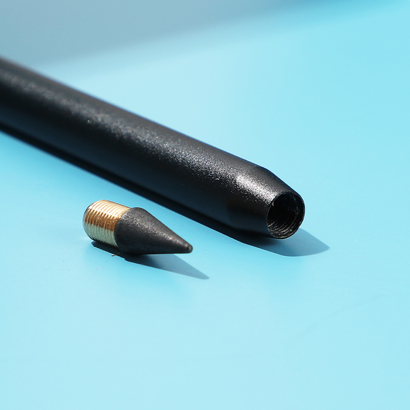 Tecnología negra lápiz eterno estudiante sin tinta lápiz de postura eterna pintura y escritura sin cortar y lápiz de acabado