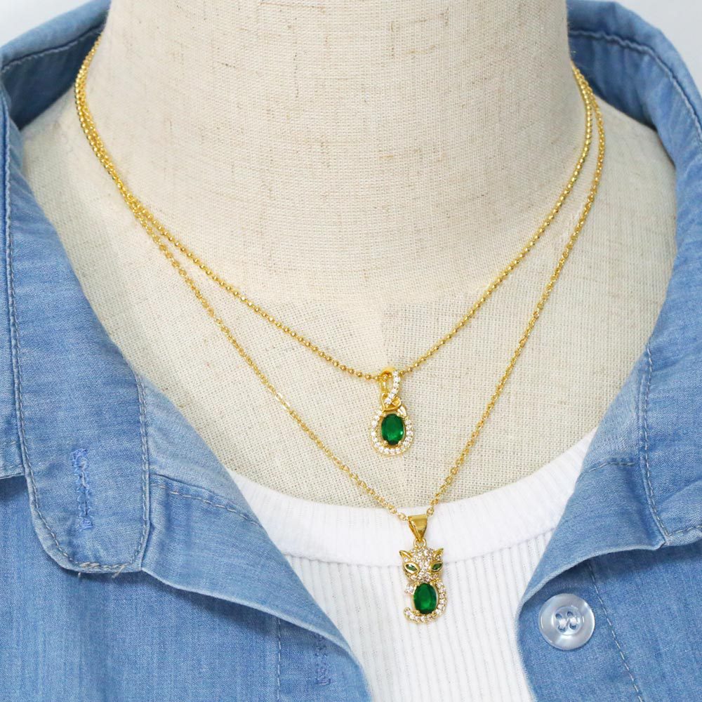 Fashion Animal Water Droplets Copper Pendant Necklace Inlay Zircon Copper Necklaces