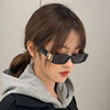 Fashionable square small sunglasses, black beach glasses, Korean style, internet celebrity