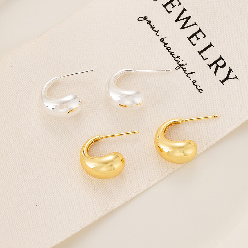 Fashionable elegant universal geometric classic earrings drop-shaped