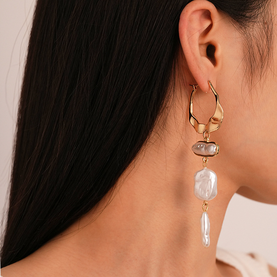 1 Pair Quantity 1 Pair Elegant Vintage Style French Style Geometric Flower Plating Copper Drop Earrings Earrings Ear Studs