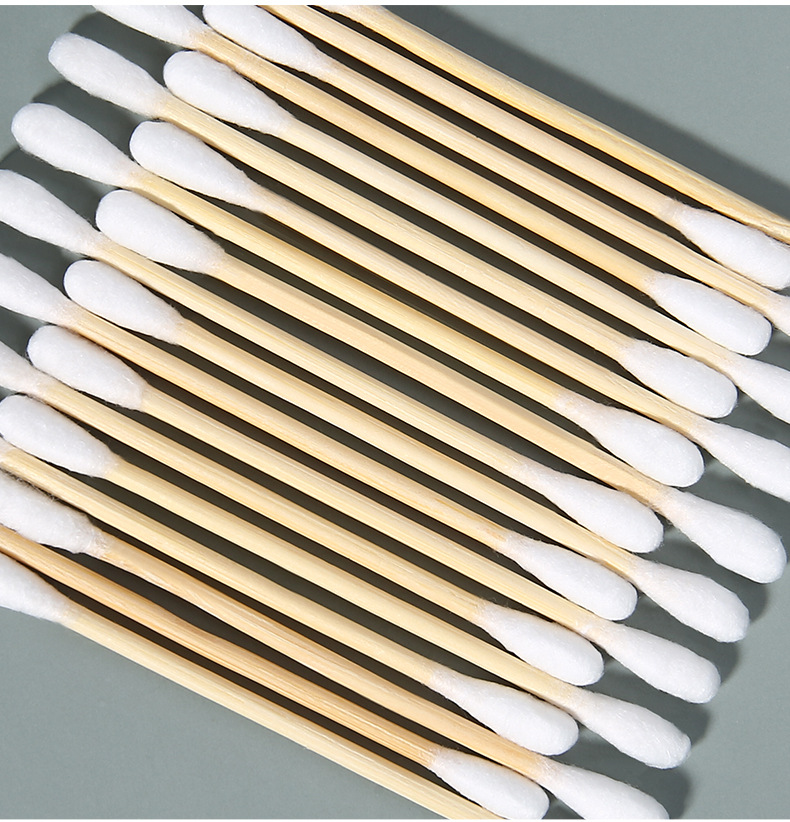 Wholesale of 100-piece cotton swabs, neutral packaging, double-ended wooden sticks, disposable makeup and cleaning cotton swabs as gifts undefined