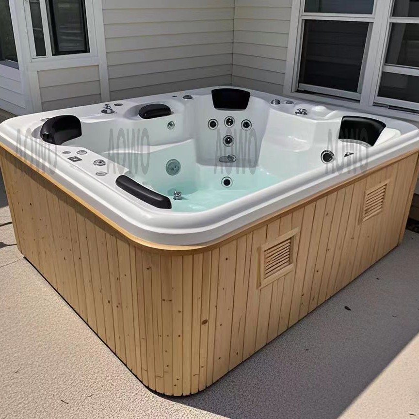 Cuatro personas bañera de hidromasaje bañera de spa bañera de surf masaje termostático acrílico bañera grande piscina