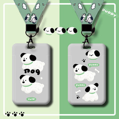 New anti-lost embossed slide student cartoon card holder subway bus access card protective cover wholesale foreign trade