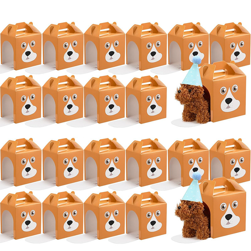 跨境狗主题派对纸盒狗屋盒可爱装饰宠物领养手工盒礼品盒