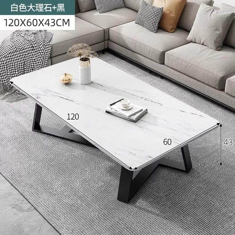 Mesa de té italiana de lujo sofá de sala de estar simple tabla de té de mármol pequeña mesa de estilo de casa pequeña mesa lateral