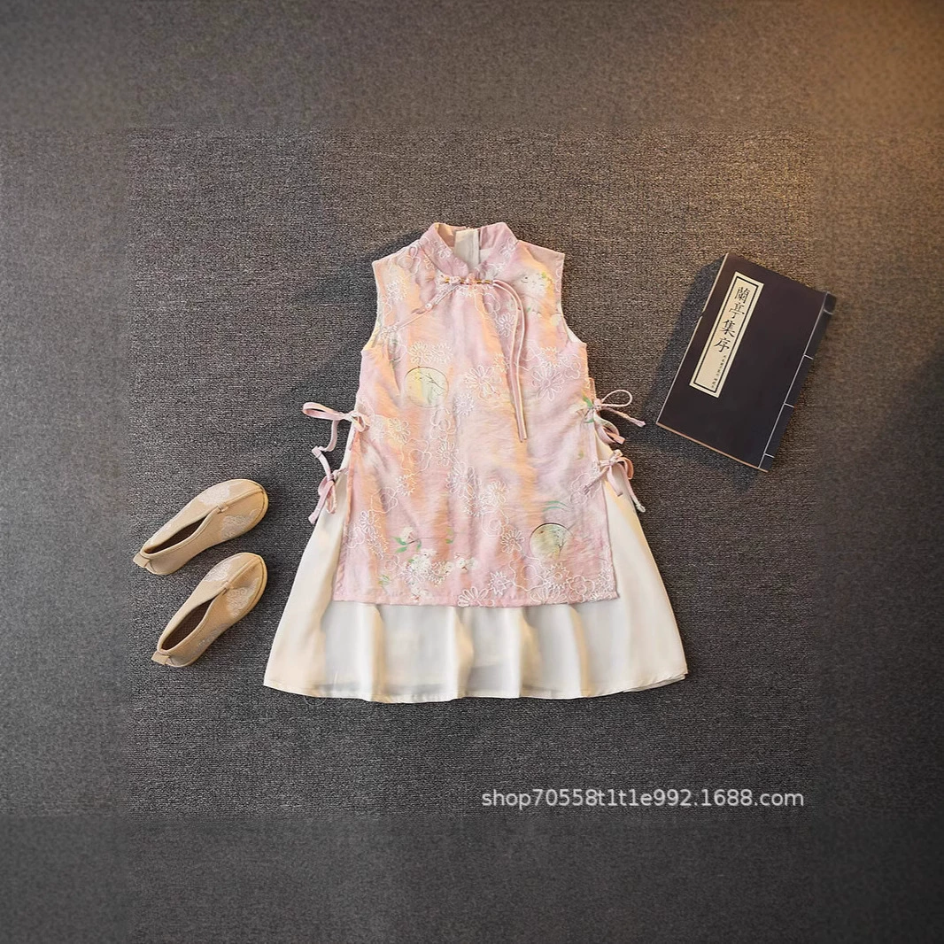 Девушка Cheongsam Летний тонкий стиль Китайской Республики