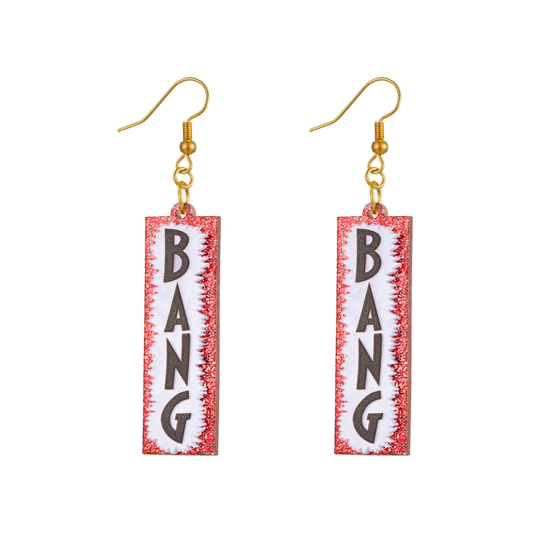 denim earrings