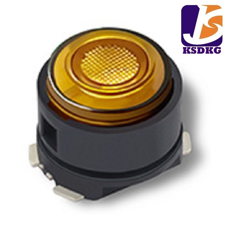 黄色灯轻触按键开关 智能电器带灯轻触开关 圆孔带灯按钮开关