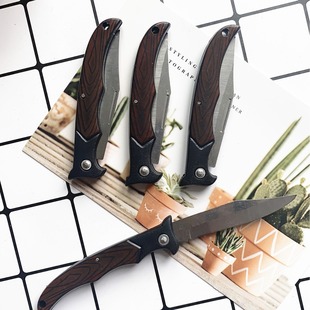 Wood grain folding fruit knife peeler peeler knife daily necessities 1 yuan store 2 yuan store supply wholesale