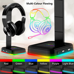 ヘッドホンスタンド RGB 人気商品 変色 発光 カラフル ライト付き ゲーミング RGB ヘッドホンスタンド ギフト