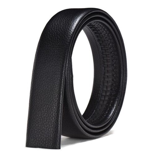 Manufacturer wholesale men's 3.5 wide PVC strap automatic buckle belt, men's belt body without buckle, lychee pattern belt