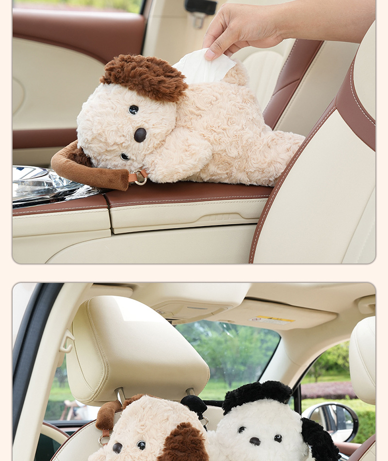 Car Tissue Box New Cute Penguin Plush Doll Car Chair Back Hanging Bag Paper Box for Women