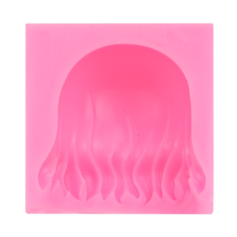 Ultra-ligero de arcilla pelo de silicona molde peinado muñeca modelado decoración fondant dibujos animados Bangs fondant molde de cerámica suave