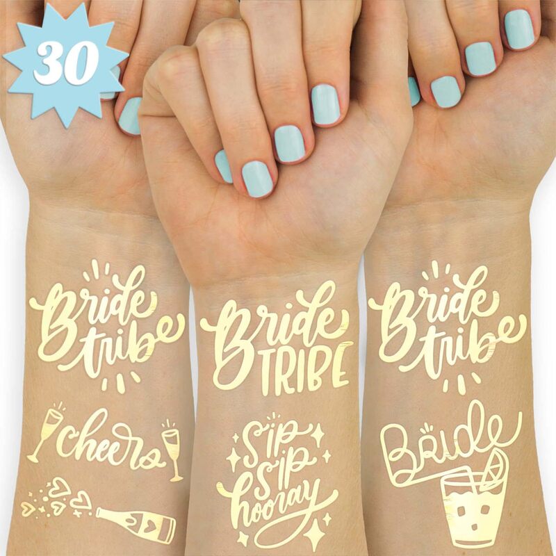 Cross-border New Bride Wedding Bronzing Tattoo Sticker Bachelor Party Bridesmaid Gift Team Bride Tattoo Sticker