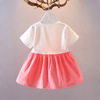 Summer fashionable trend dress, children's small princess costume, skirt, Korean style, western style