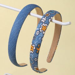 廠家直銷批發 復古牛仔布發箍飾品 韓版甜美百搭時尚頭箍