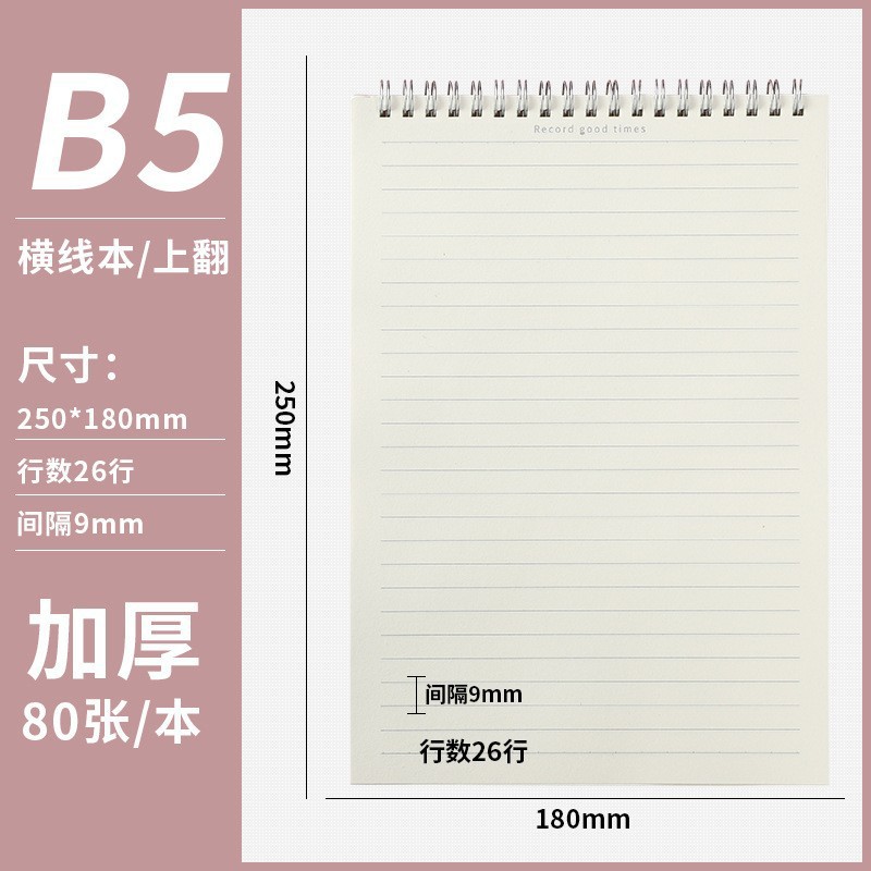 B5 코일-수평선 (거꾸로) 80 매 (160 표면)
