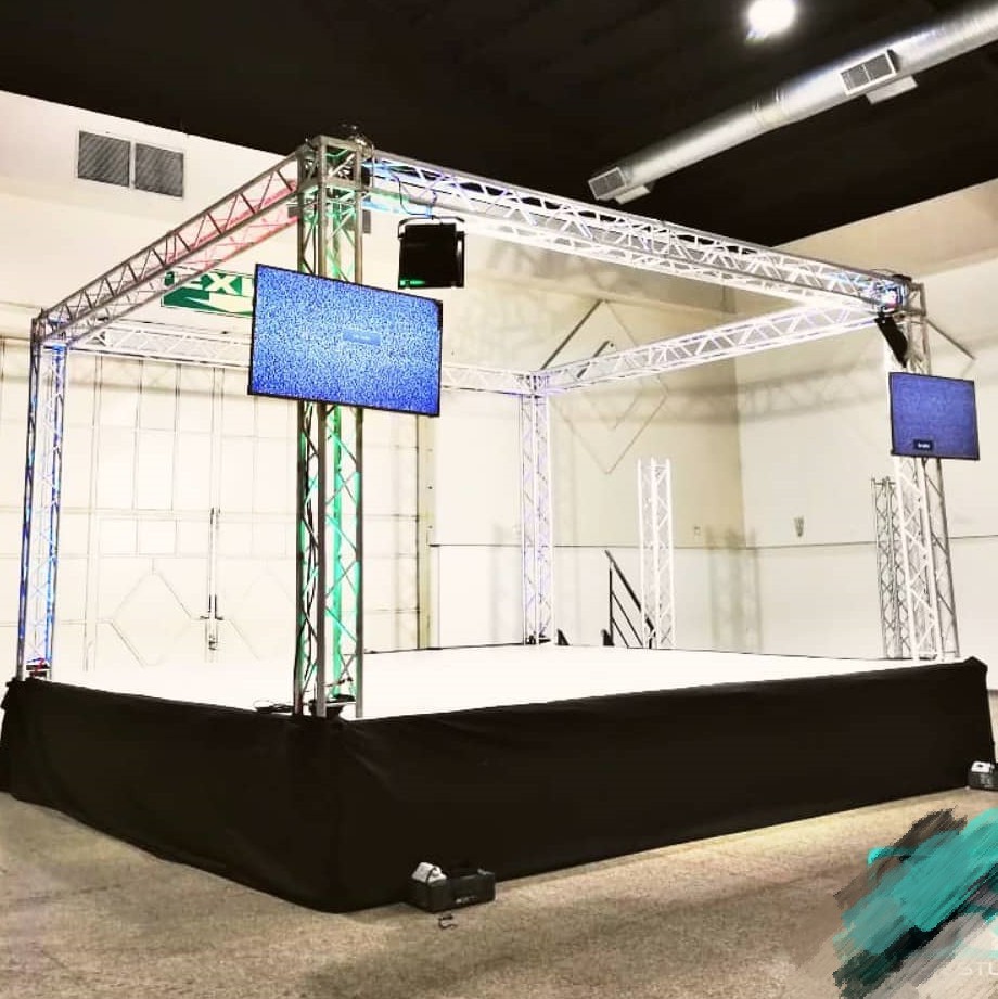 外贸创笙外销custom款铝合金管材门型展架园区礼堂厂家直销螺丝架