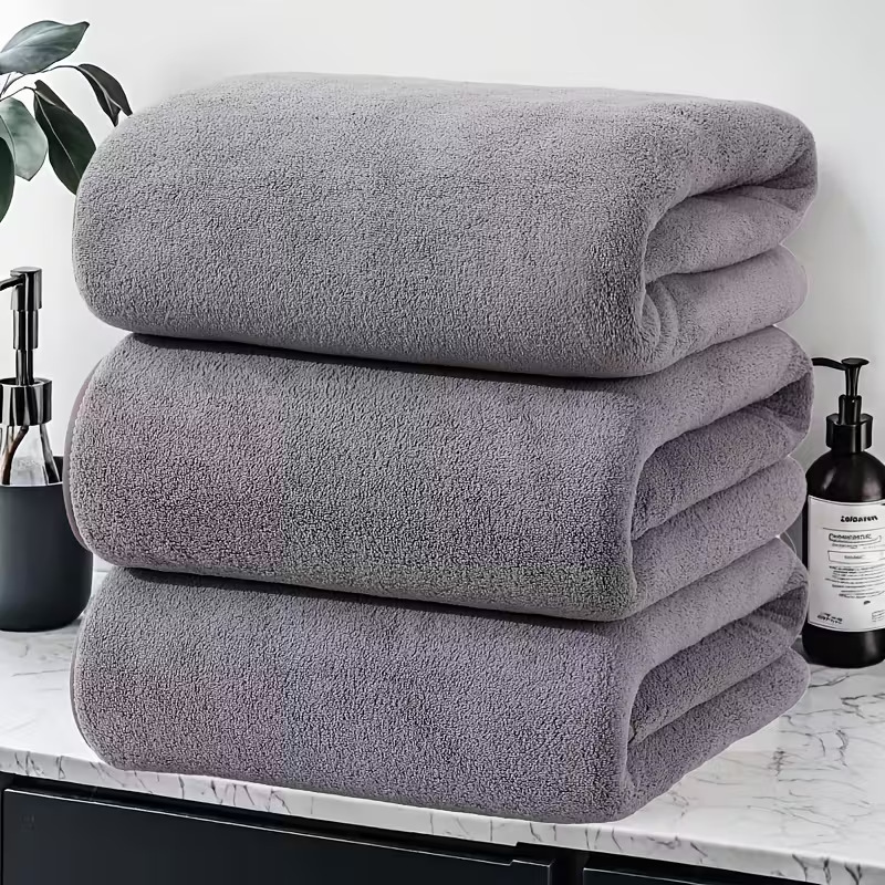 Cross-Border Beach Towel Coral Velvet Bath Towel Set Large Size Three-Piece Set Pure Color Bath Towel Large Towel Temu Dropshipping Cross-Border Beach Towel Coral Velvet Bath Towel Set Large Size Three-Piece Set Pure Color Bath Towel Large Towel Temu Dropshipping