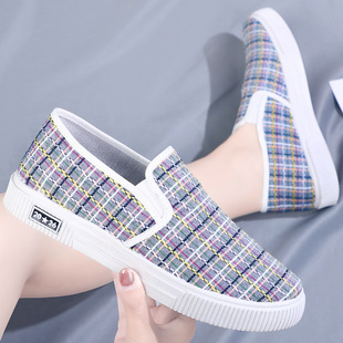 New Versatile Internet Celebrity Cloth Shoes, Fashionable Round-Toe Cloth Shoes for Women, Korean Style Sports Breathable Non-Slip Soft-Soled Student Shoes
