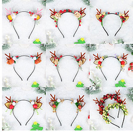 Cute Flower Antlers Cloth Hair Band display picture 1