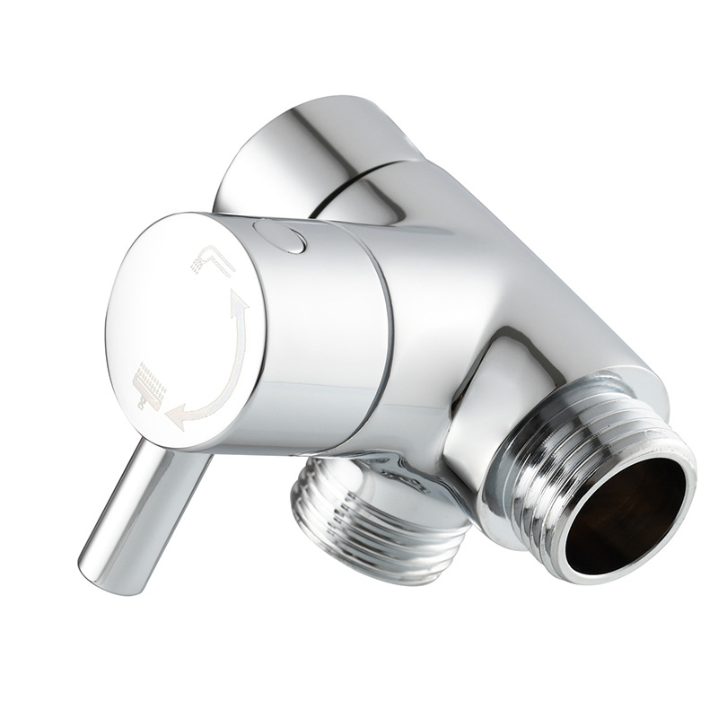 Cobre baño ducha brazo agua separador uno en dos-out boquilla Válvula de desvío baño ducha tubo de conmutación válvula tee