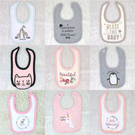 baby soft absorbent bib cotton newborn stuff 婴儿外贸口水巾