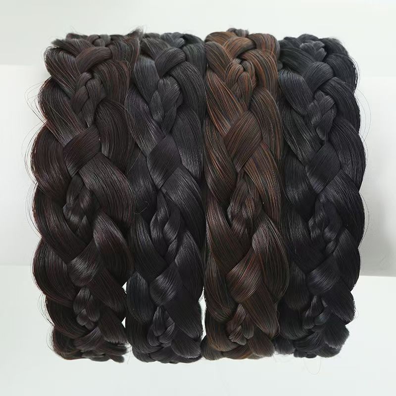 コニー ウェイビー フィッシュボーン ブレイド ヘアバンド 女性用 - ハイトニング トップノット ヘアクリップ - 新しい 2025 スタイル