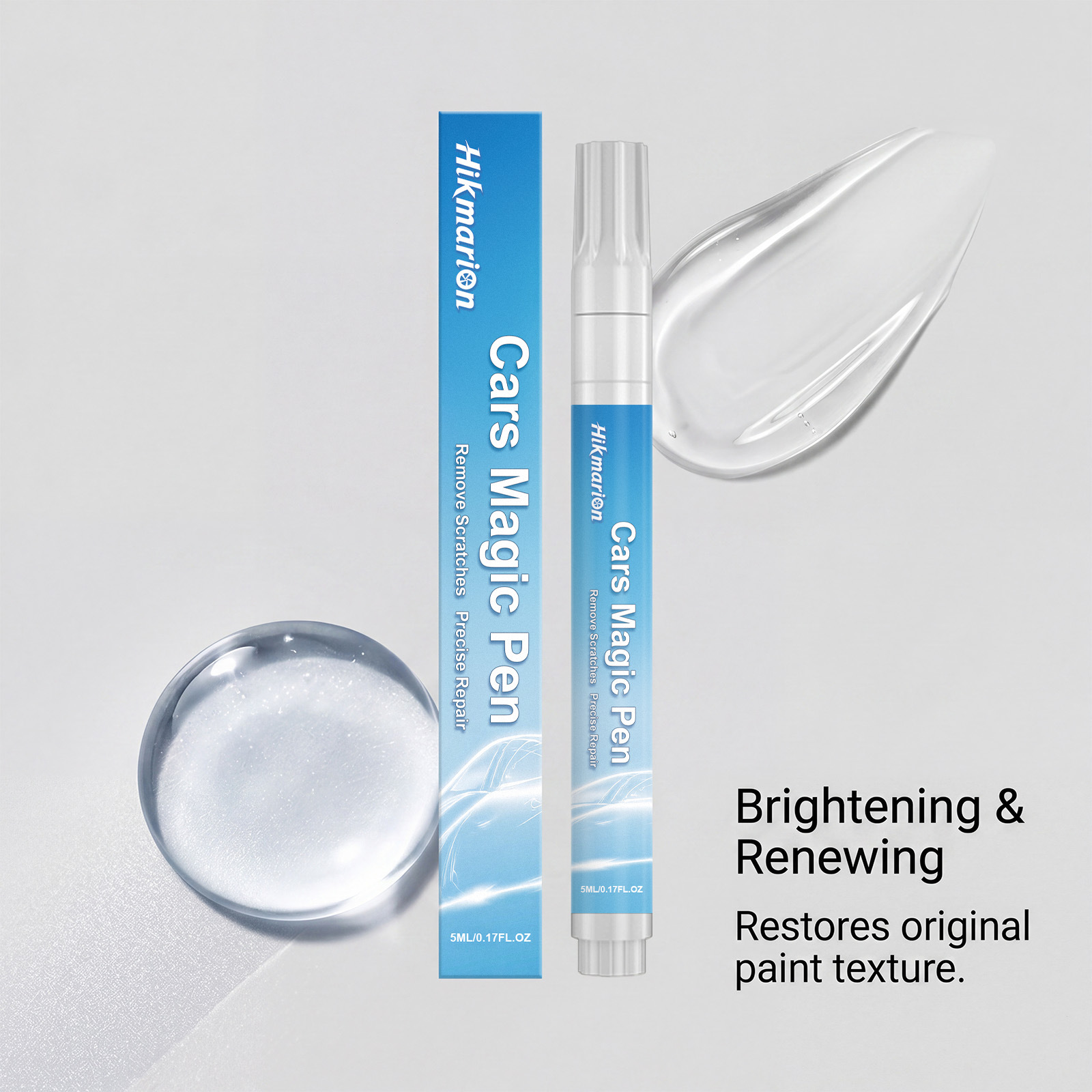 Cross-Border Foreign Trade Full English Version Hikmarion Car Light Scratch Repair Pen Paint Scratch Refurbishment Touch-Up Pen