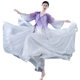 Antique Dance Dress Modern Dance Practice Dress Performance Dress Tencel Top Shoulder Long Sleeve Chiffon Dress suit