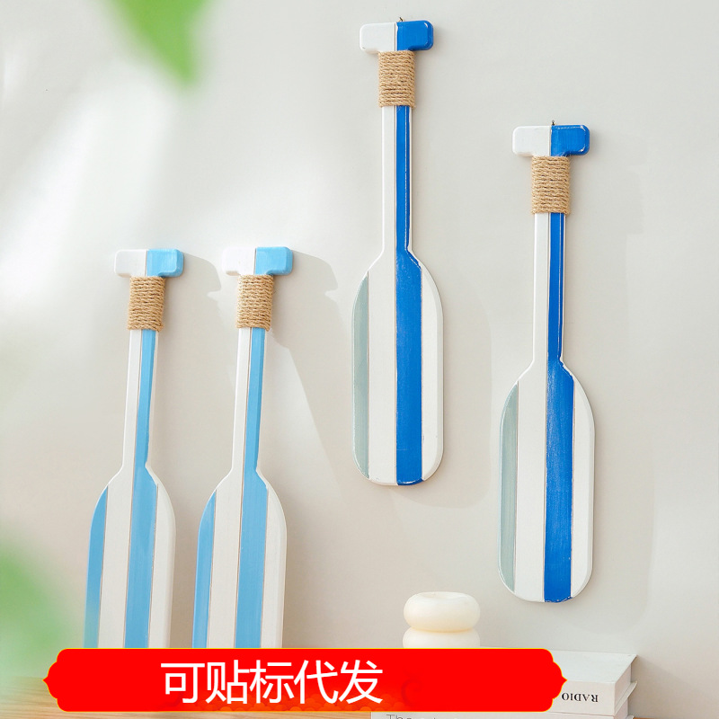 Ocean Wooden Decorative Boat Paddle Crafts Home Decoration Mediterranean Style Home Wall Hanging Decorative Paddle Beach Theme