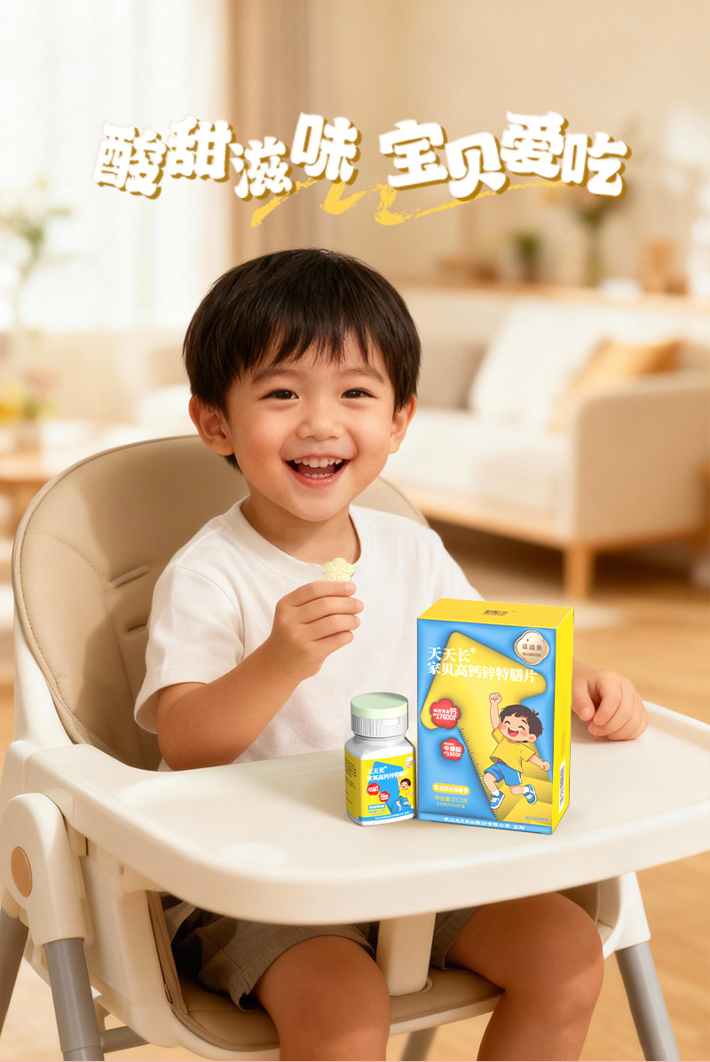 Jia Bei Gao Calcium & Zinc Special Dietary Tablets — Children's Growth Wellness Supplement with Yi Zhi Ren & Oyster preparation