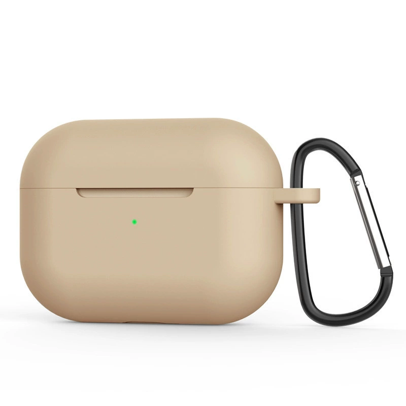 Силиконовый защитный чехол для Apple AirPods Pro, карабин, совместим с беспроводной зарядкой
