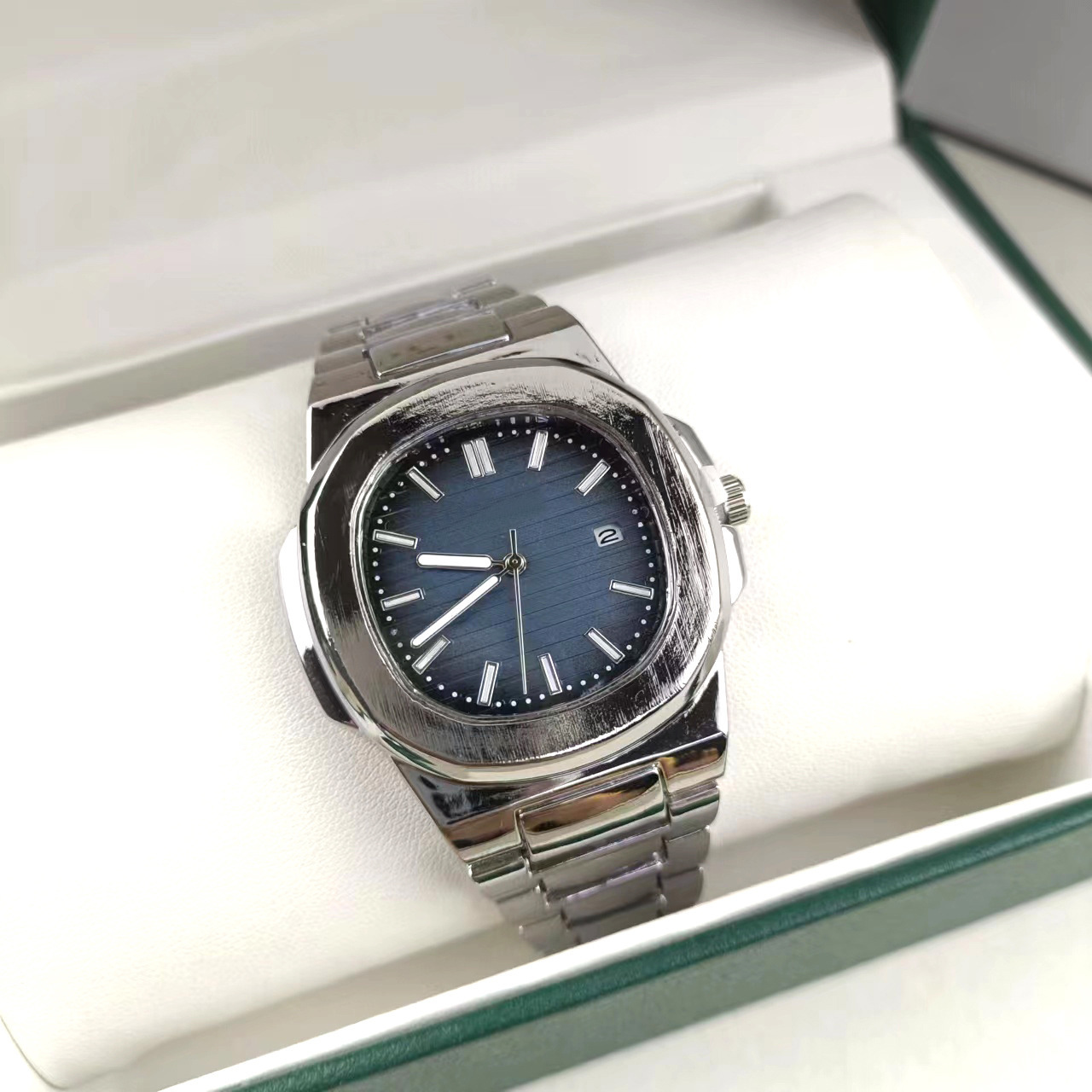Quartz Movement Simple Style Geometric Single Folding Buckle Quartz Watch Men's Watches