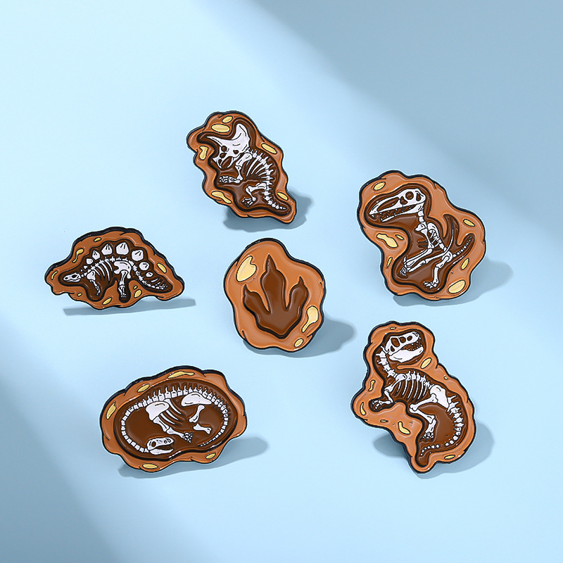 Alloy Material Animal, Dinosaur Pattern Unisex Gender Fashion Pin Animal Dinosaur Alloy Plating Unisex Brooches