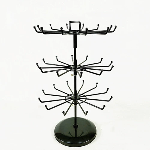 Оптовая вращающаяся железная полка для демонстрации украшений, стойка для ожерелий, вешалка для свитеров и цепочек, стойка для демонстрации на прилавке, стойка для украшений