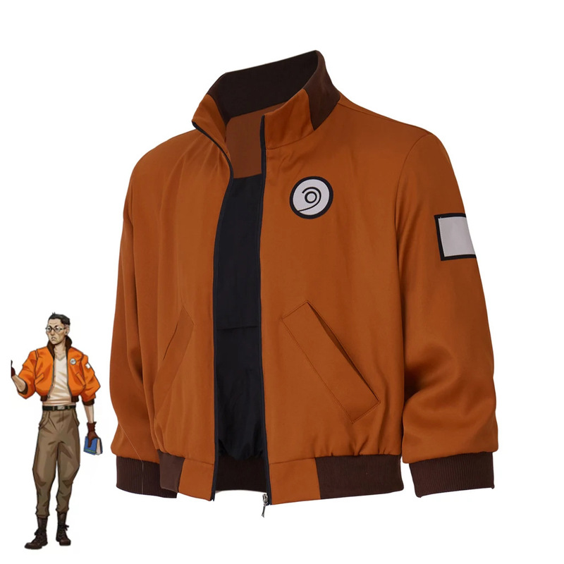 S-Game Disco Paradise Golden Kitsuragi Costume Orange Jacket Baseball Cosplay Coat