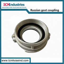 俄式消防水带接头内丝旋转铝合金 消防配件俄标接口Gost coupling