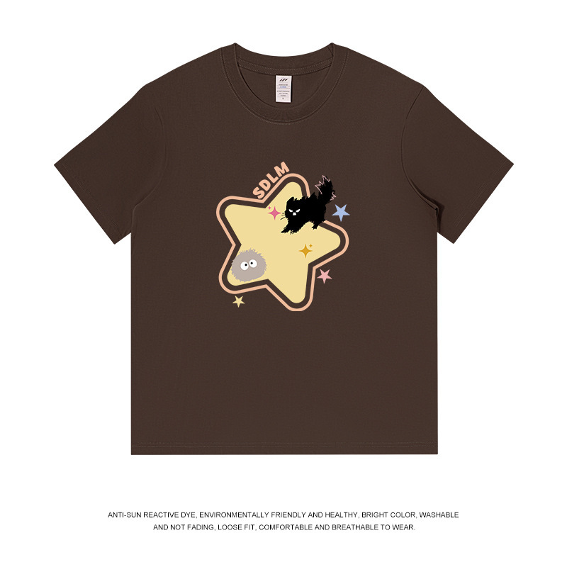 メンズ夏用綿100％半袖Tシャツ、男女兼用、トレンドブランド、カジュアル、万能、通勤、ラウンドネックトップス、インナー、ins|undefined