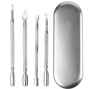 Stainless steel double-headed nail polish remover Nail Polish glue phototherapy glue steel push nail polish remover nail tool