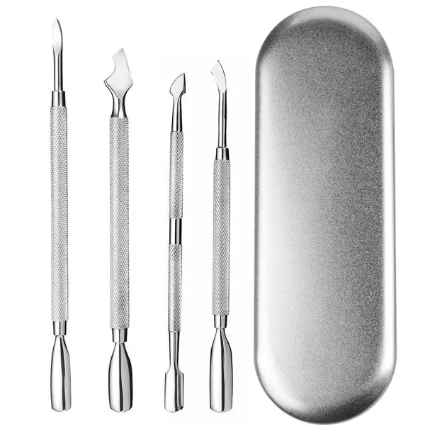 Stainless steel double-headed nail polish remover Nail Polish glue phototherapy glue steel push nail polish remover nail tool