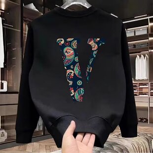 Fashionable Brand High Street Printed Long-Sleeved Sweatshirt for Men 2024 Spring New Heavyweight Round Neck Casual Top Jacket Ins