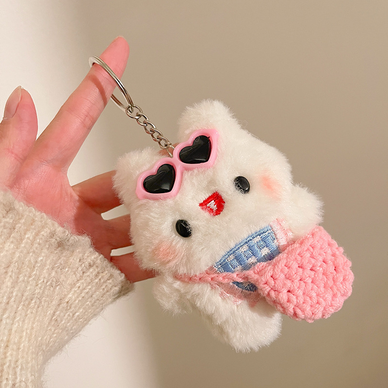 かわいいウサギの漫画ぬいぐるみペンダント人形バックパック装飾キーホルダーアクセサリーブティックストリートストールペンダント|undefined