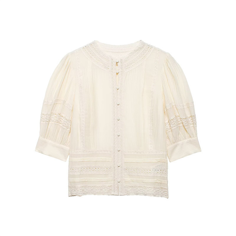 2026 Summer New Style Fashionable Gentle Style Lace-Decorated Romantic Style Shirt 4786039 2026 Summer New Style Fashionable Gentle Style Lace-Decorated Romantic Style Shirt 4786039